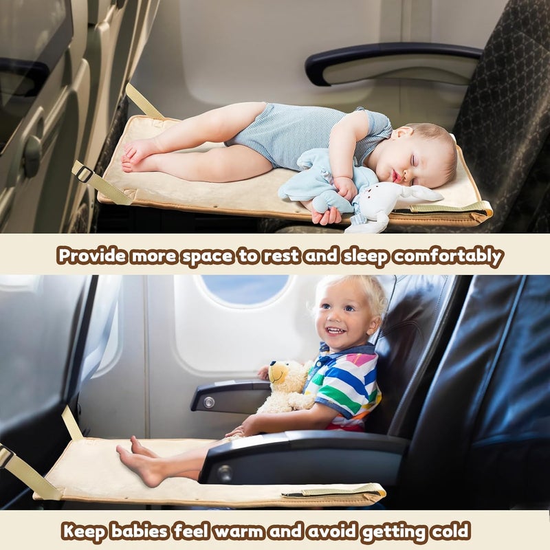 TrekBabe Toddler Airplane Bed, Airplane Seat Extender for Kids, Baby Travel Essentials, Beige - Image 2